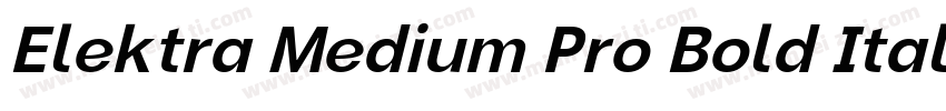 Elektra Medium Pro Bold Italic字体转换